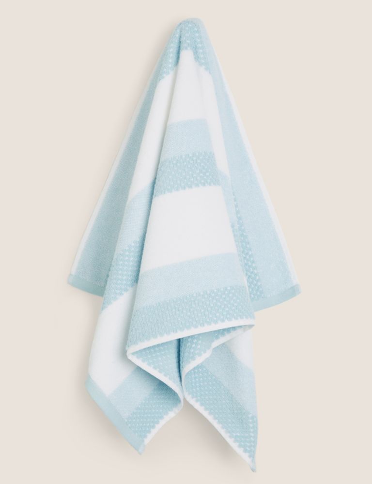 Pure Cotton Striped Textured Towel 3 of 5