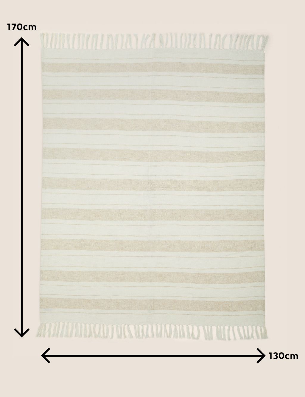 Pure Cotton Striped Throw 6 of 6