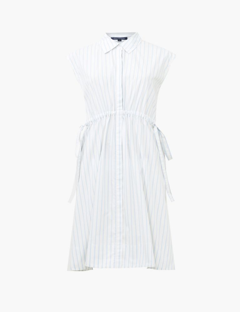 Pure Cotton Striped Tie Waist Shirt Dress 2 of 4