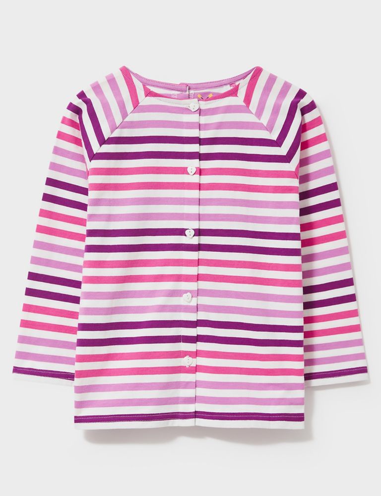 Pure Cotton Striped Top (3-12 Yrs) 2 of 2