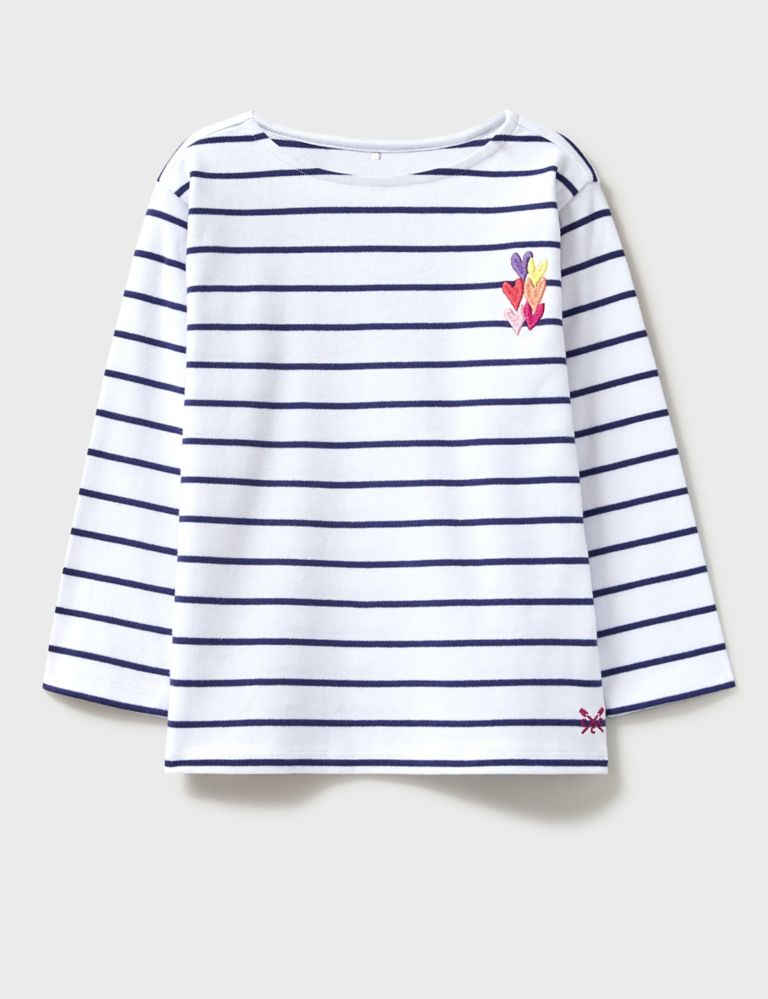 Pure Cotton Striped Top (3-12 Yrs) 2 of 5