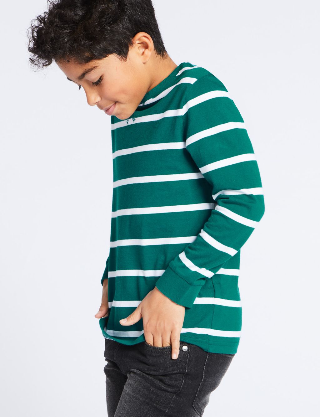 Pure Cotton Striped Top (3-16 Years) 2 of 5
