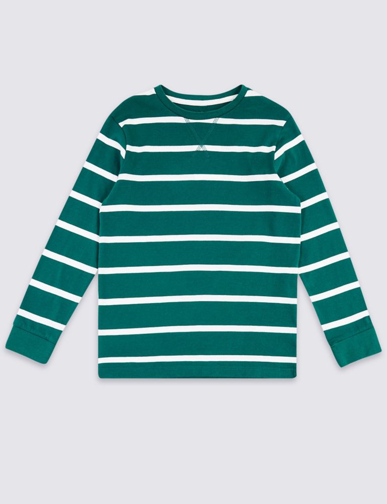 Pure Cotton Striped Top (3-16 Years) 2 of 5