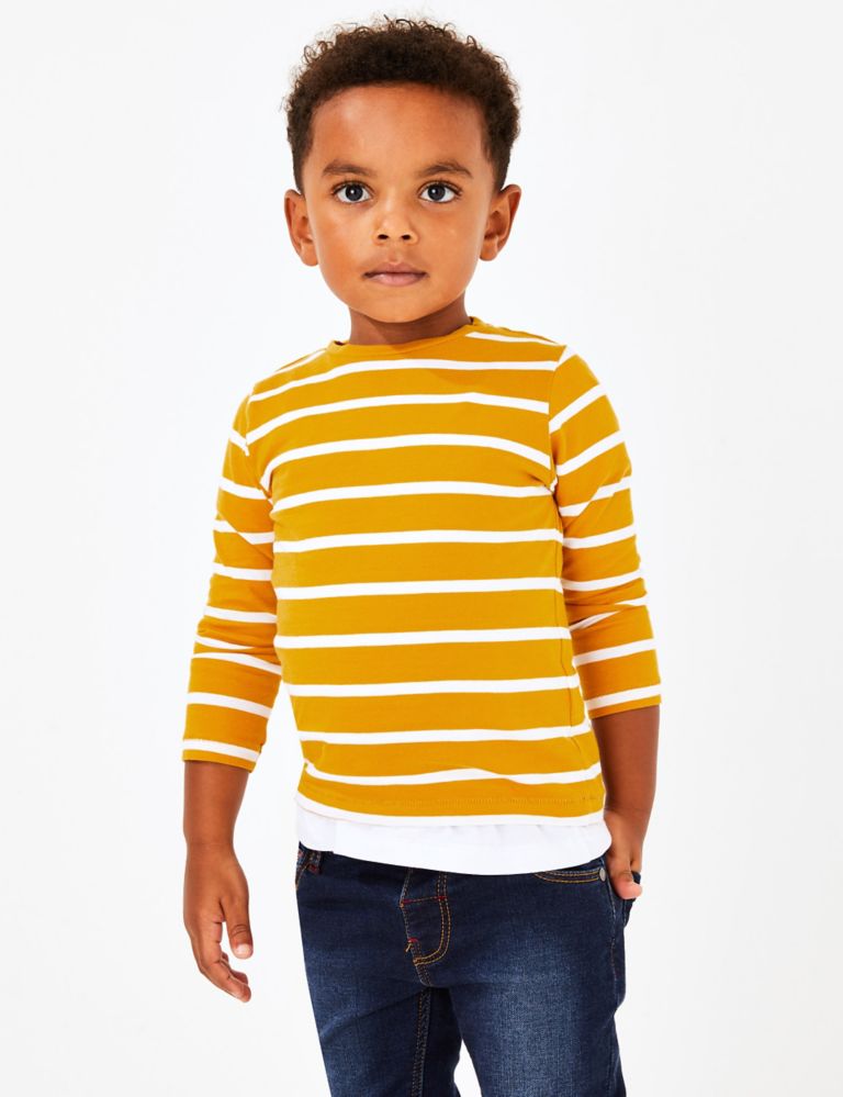 Pure Cotton Striped Top (3 Months - 7 Years) 1 of 4