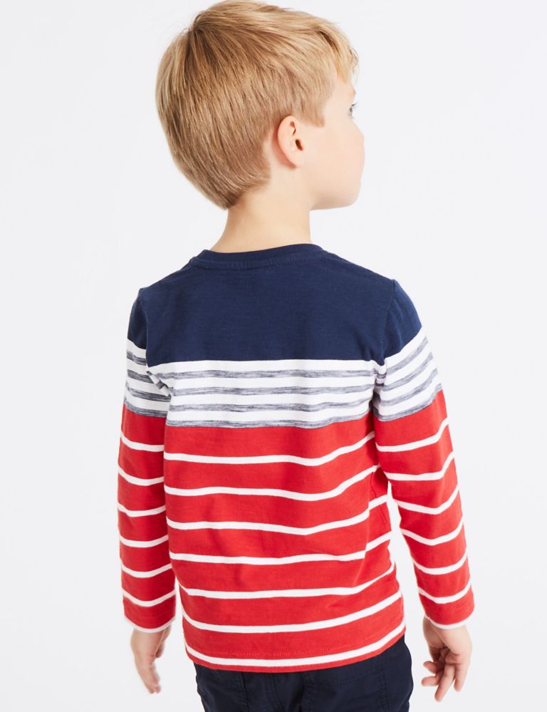 Pure Cotton Striped Top (3 Months - 7 Years) 3 of 5