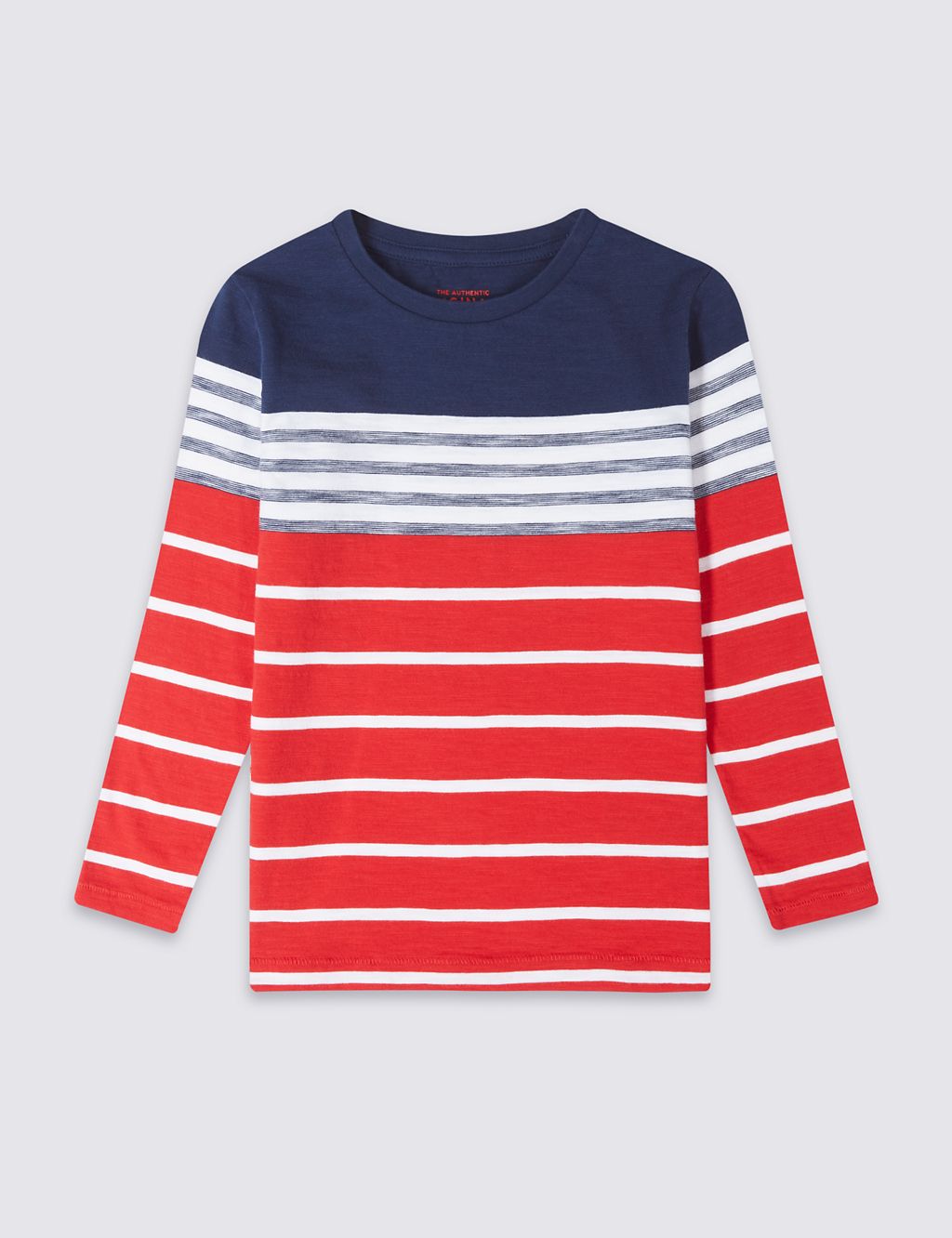 Pure Cotton Striped Top (3 Months - 7 Years) 1 of 5