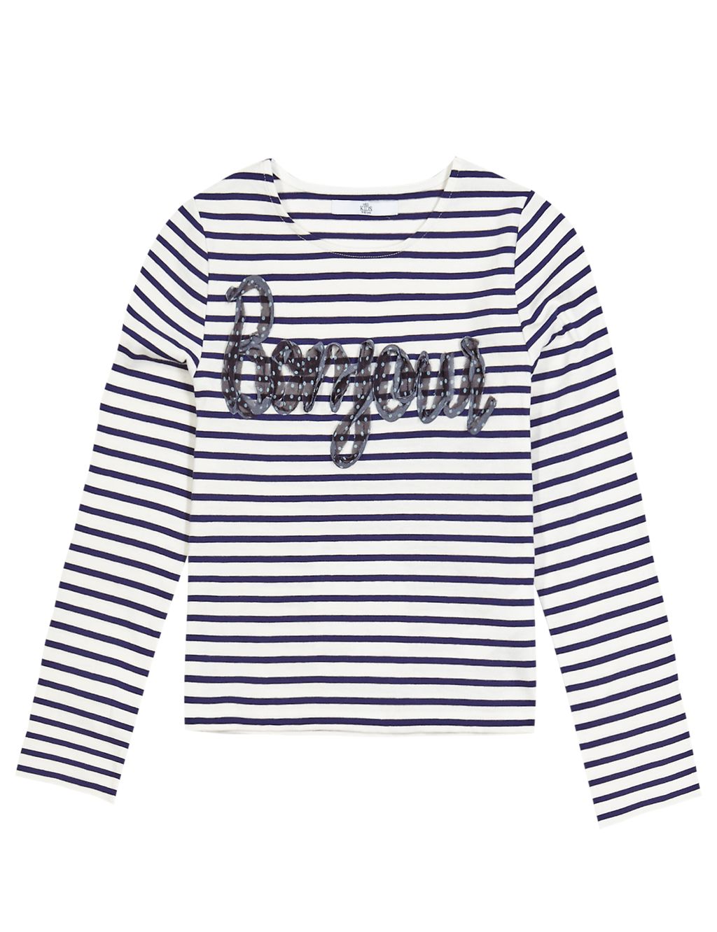 Pure Cotton Striped Top (5-14 Years) 1 of 3