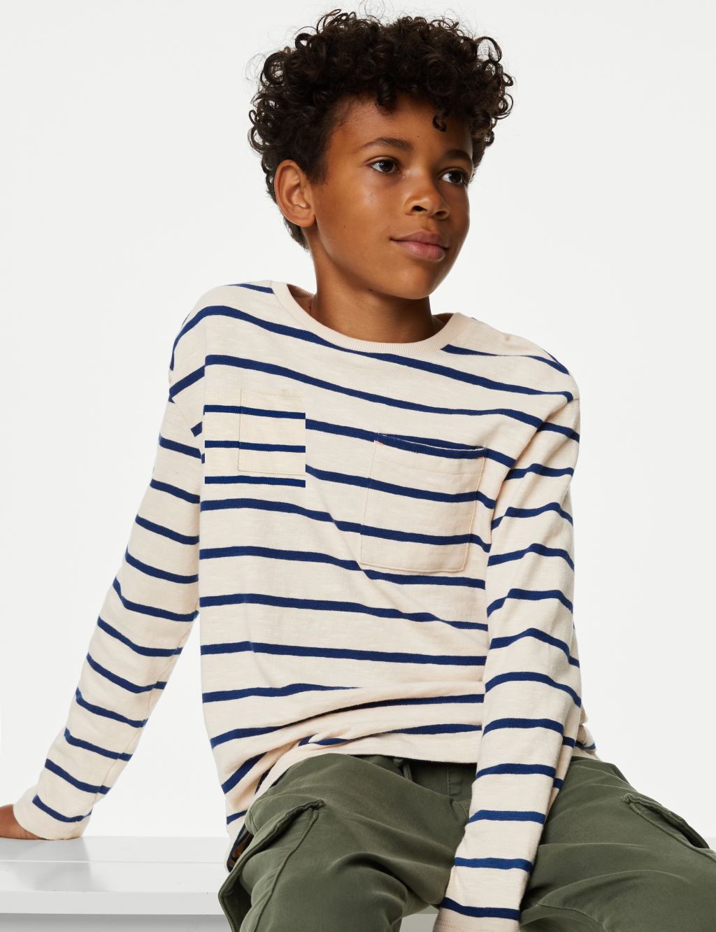 Pure Cotton Striped Top (6-16 Yrs) 3 of 4