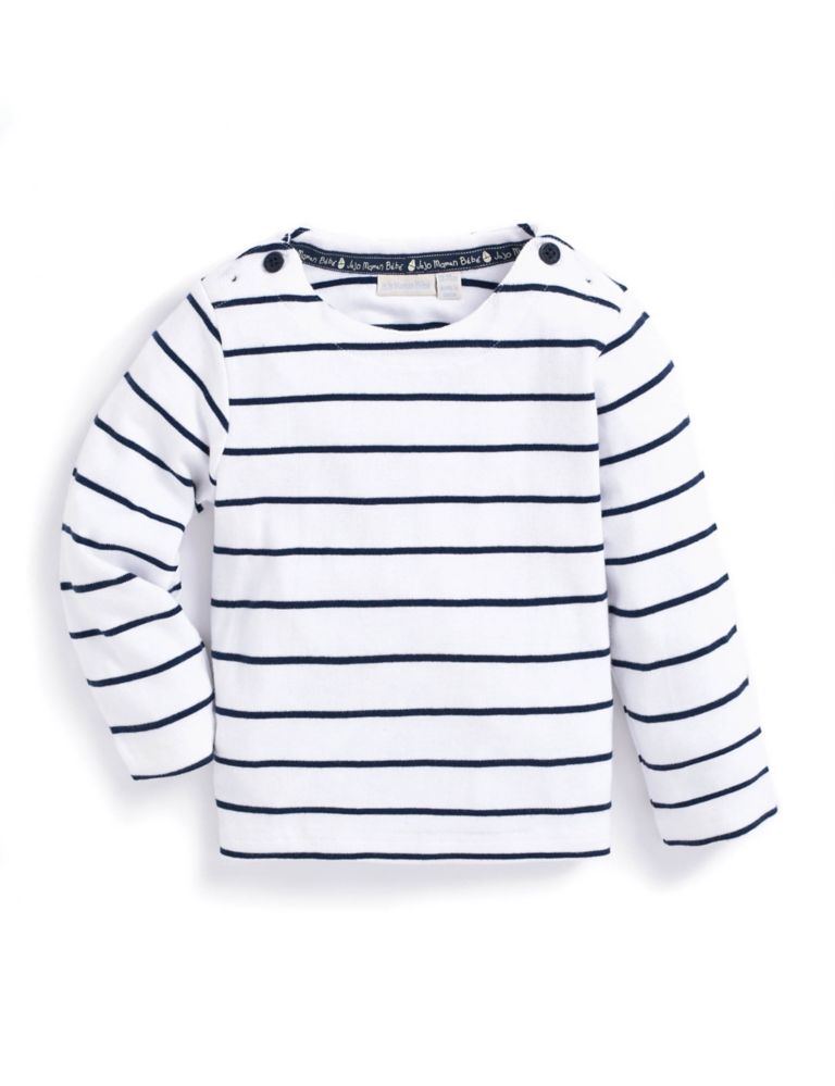 Pure Cotton Striped Top (6 Mths-7 Yrs) 2 of 4