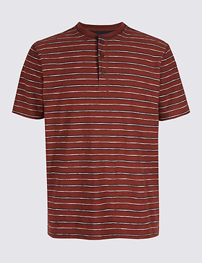 Pure Cotton Striped Top Image 2 of 4