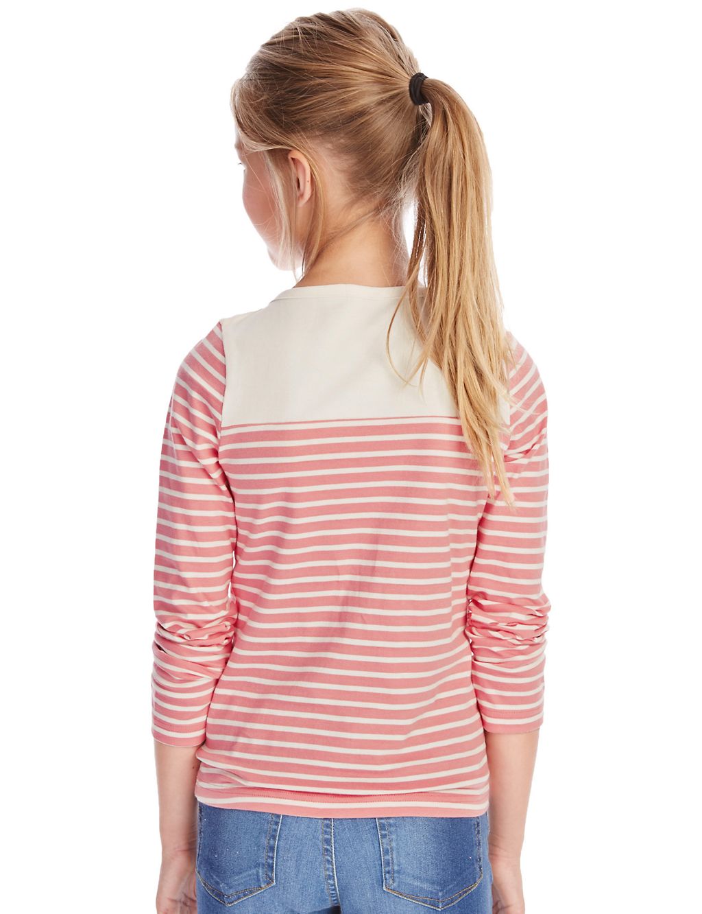 Pure Cotton Striped Top with StayNEW™ (5-14 Years) 2 of 3