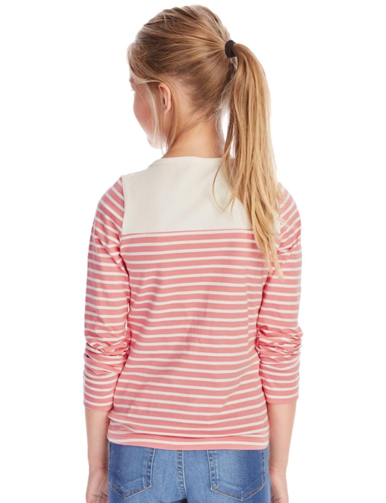 Pure Cotton Striped Top with StayNEW™ (5-14 Years) 3 of 3