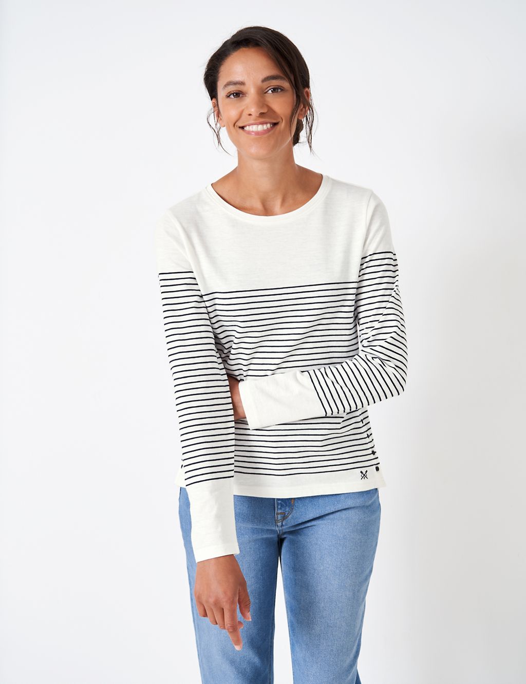 Pure Cotton Striped Top | Crew Clothing | M&S