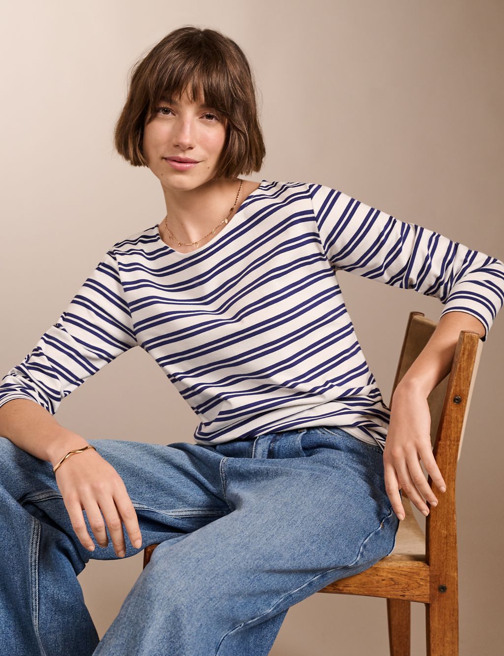 Pure Cotton Striped Top 3 of 3