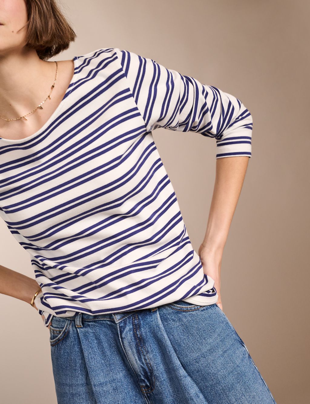 Pure Cotton Striped Top 2 of 3