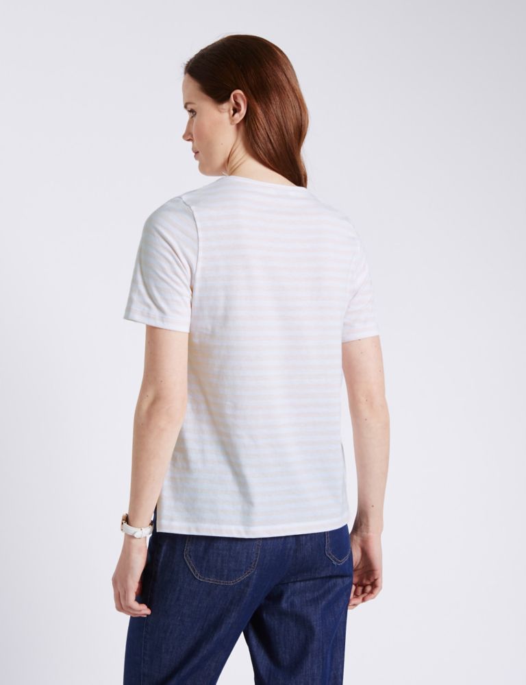 Pure Cotton Striped Top 3 of 3