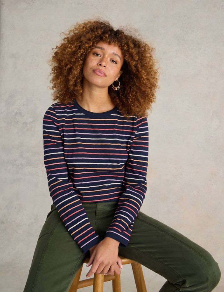 Pure Cotton Striped Top 1 of 6