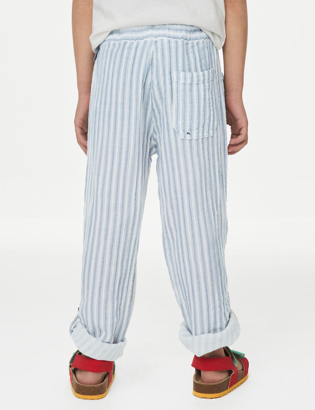 Pure Cotton Striped Trousers (2–8 Yrs) 5 of 5