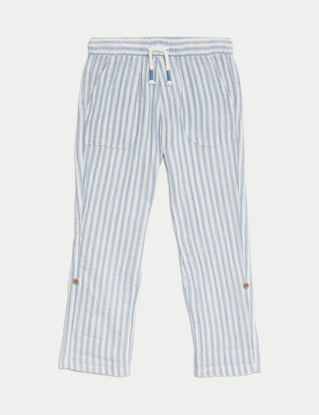 Pure Cotton Striped Trousers (2–8 Yrs) 1 of 5
