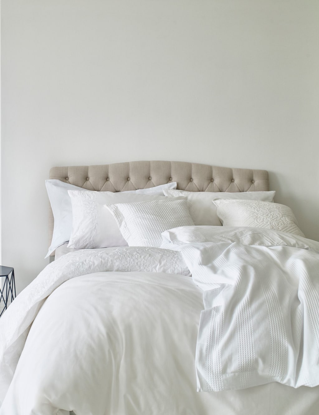 Pure Cotton Striped Waffle Bedding Set M&S Collection M&S