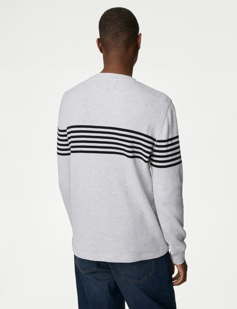Striped long clearance sleeve sweatshirt