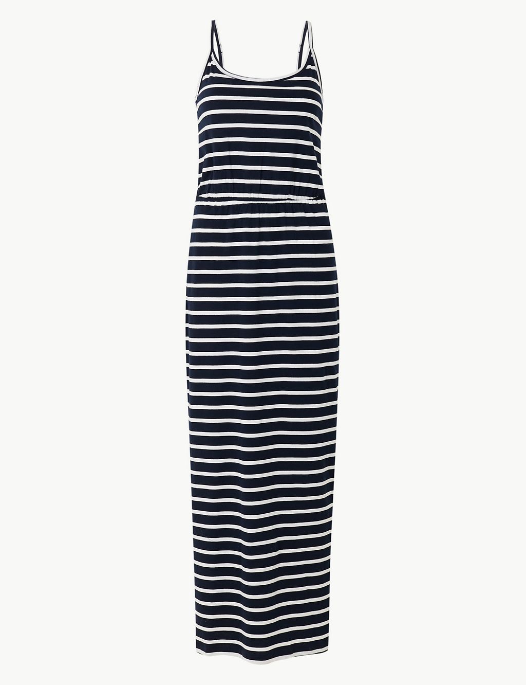 Pure Cotton Striped Waisted Maxi Dress 1 of 4