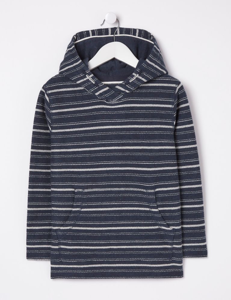 Pure Cotton Stripped Hoody (3-13 Yrs) 2 of 4
