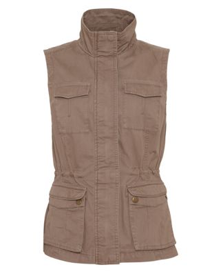 Pure Cotton Studded Gilet Image 2 of 7