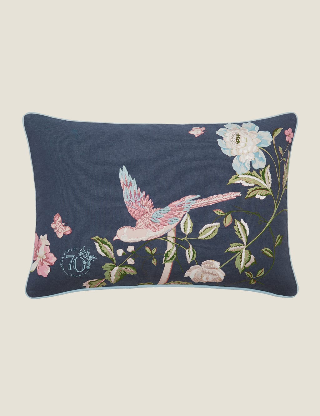 Pure Cotton Summer Palace Bolster Cushion Laura Ashley M&S