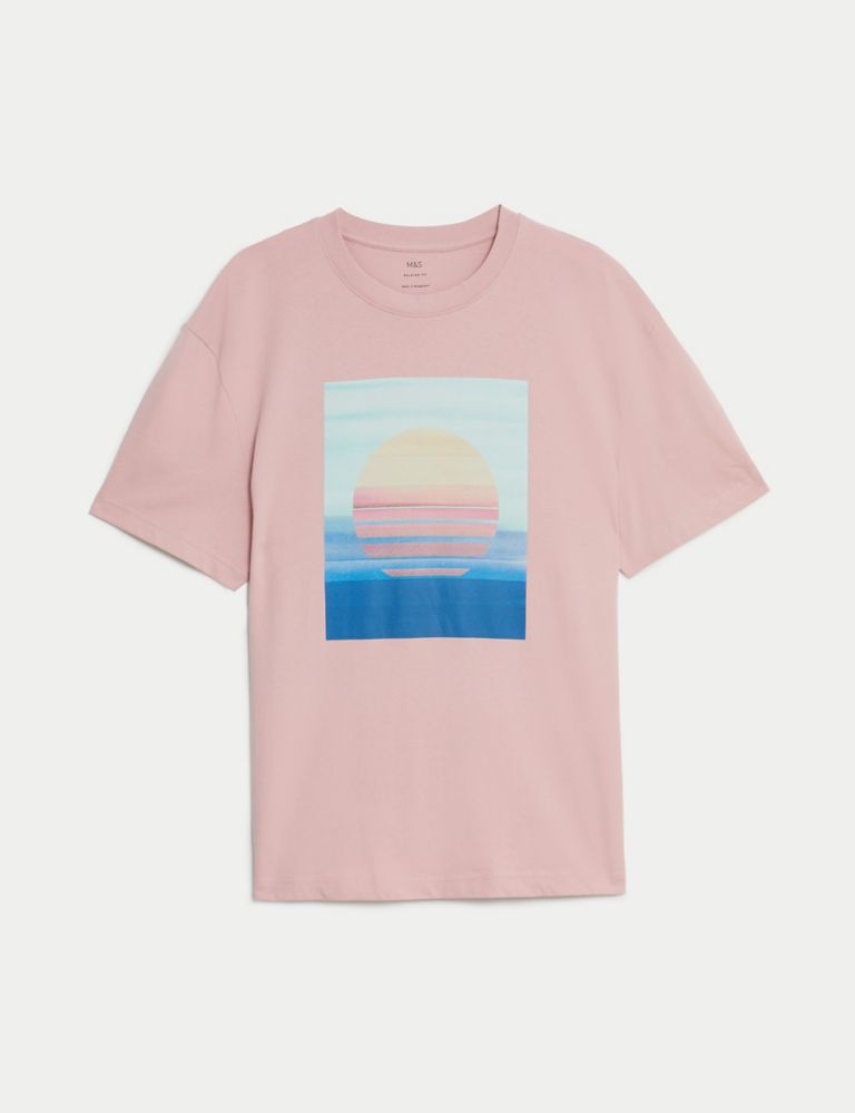 Pure Cotton Sunset Graphic T-Shirt 2 of 5