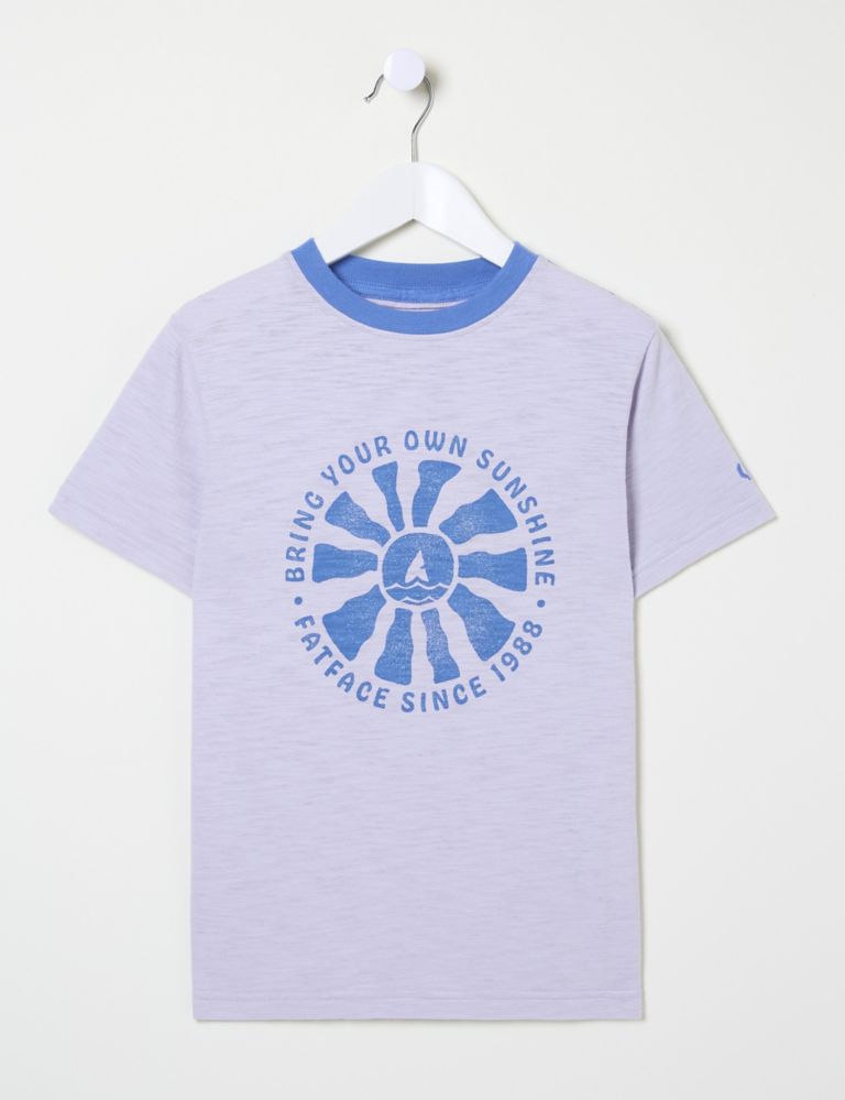 Pure Cotton Sunshine Graphic T-Shirt (3-13 Yrs) 2 of 4