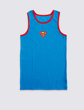 Pure Cotton Super Hero Vests (18 Months - 10 Years) Image 2 of 3
