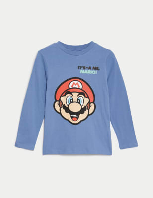 Pure Cotton Super Mario Top 2 8 Yrs M S Collection M S