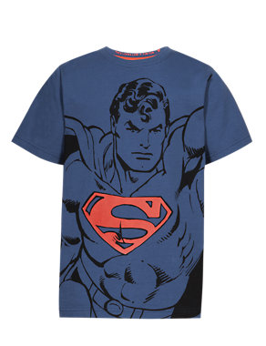 Pure Cotton Superman™ Boys T-Shirt (5-14 Years) Image 2 of 3