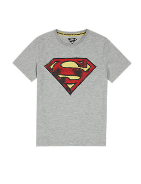 Pure Cotton Superman™ Logo T-Shirt (5-14 Years) Image 2 of 3