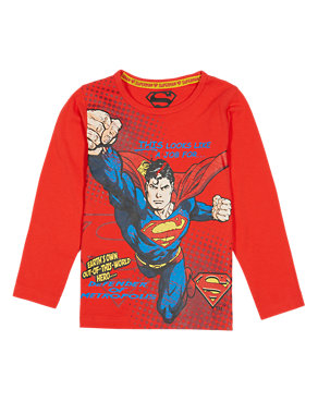 Pure Cotton Superman™ T-Shirt (2-8 Years) Image 2 of 3