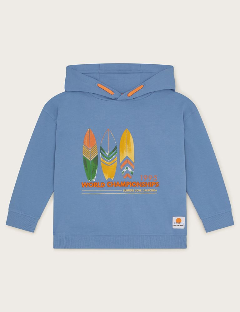 Pure Cotton Surf Hoodie (3-13 Yrs) 1 of 4
