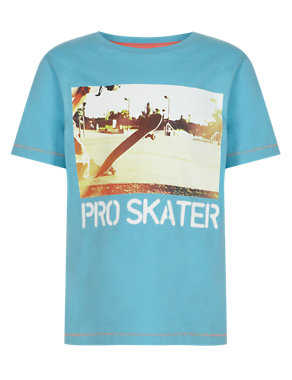 Pure Cotton Surf Photographic Boys T-Shirt Image 2 of 4