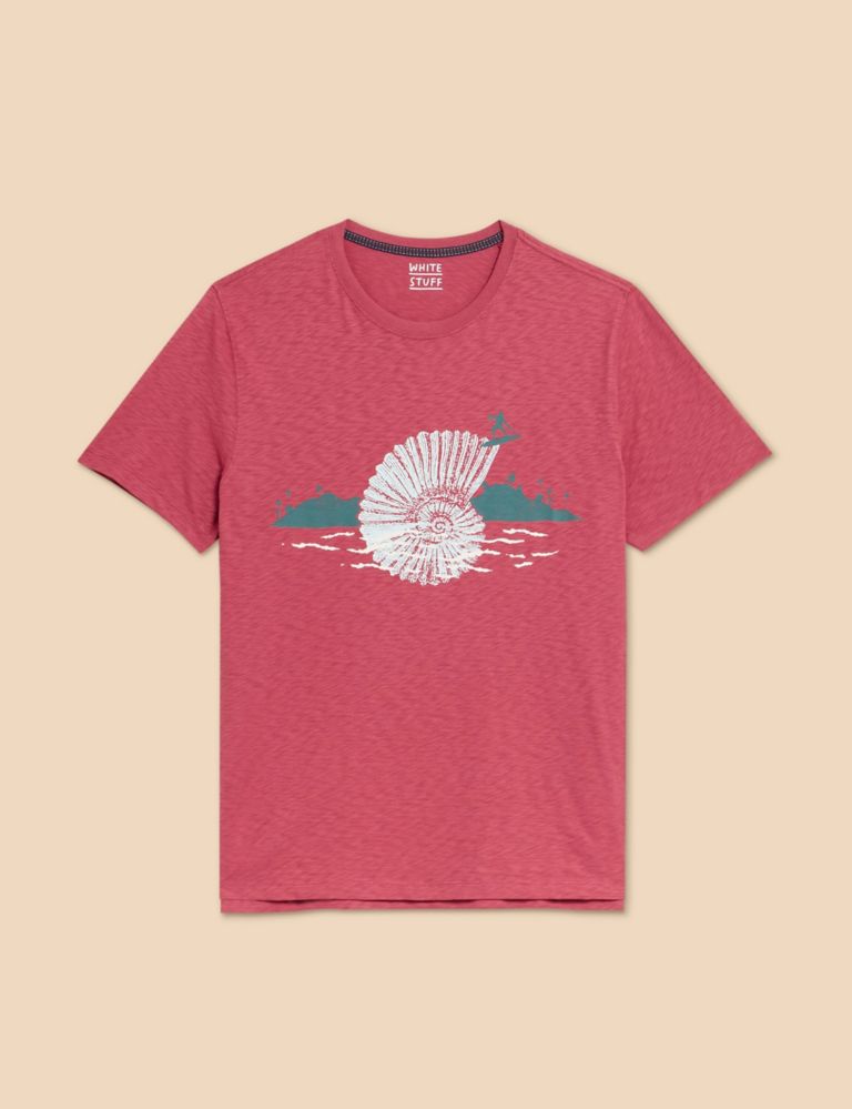Pure Cotton Surf Shell Graphic T-Shirt 2 of 6