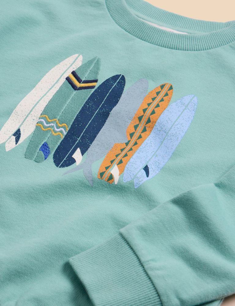 Pure Cotton Surfboard Graphic Sweatshirt (3-10 Years) 2 of 2