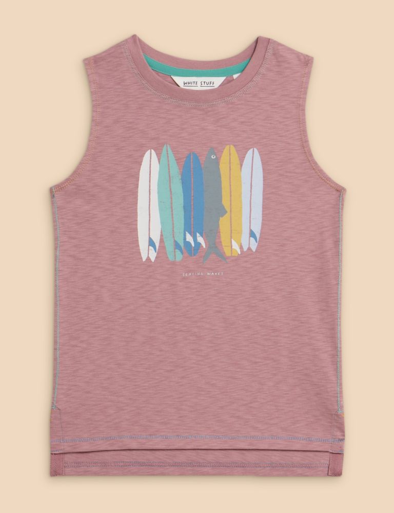 Pure Cotton Surfboard Graphic Vest (3-10 Yrs) 1 of 2