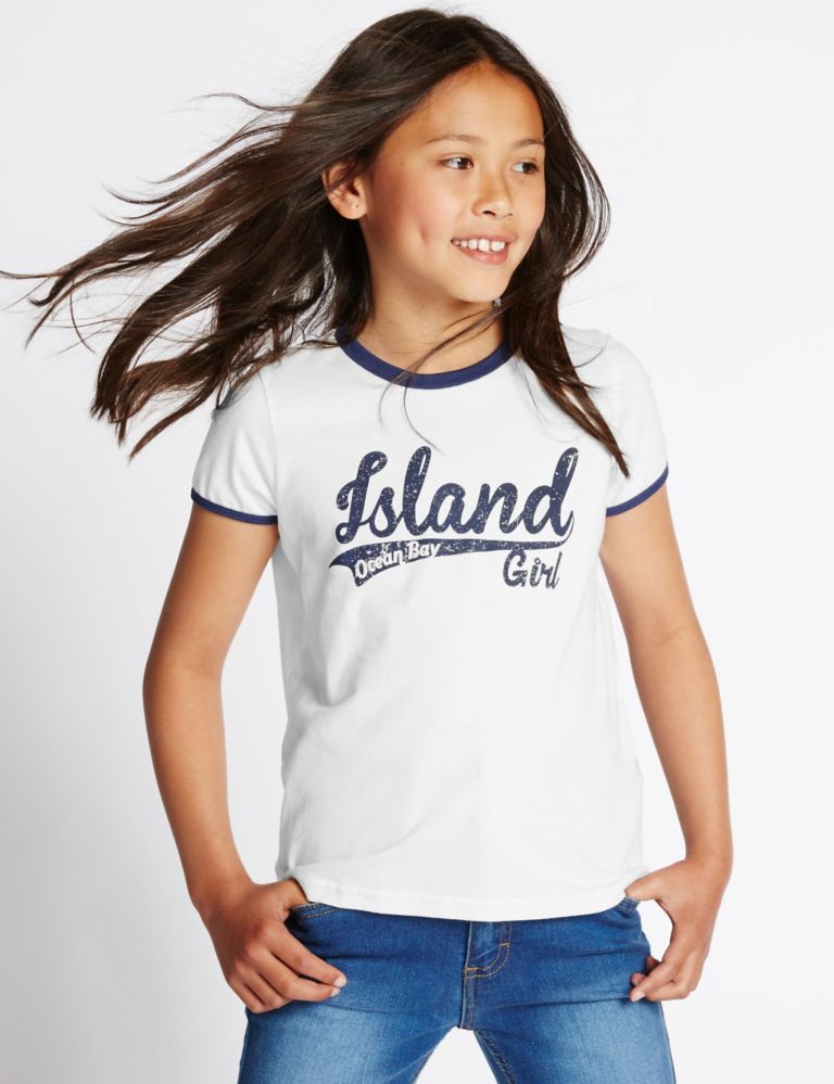 Pure Cotton T-Shirt (5-14 Years) 1 of 5