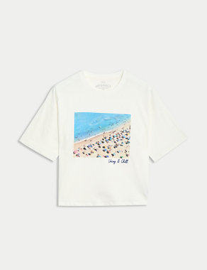 Pure Cotton T-Shirt (6-16 Yrs) Image 2 of 6