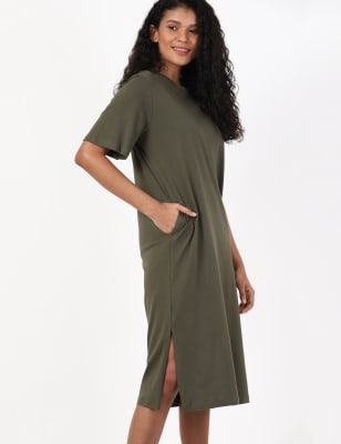 cotton t shirt midi dress