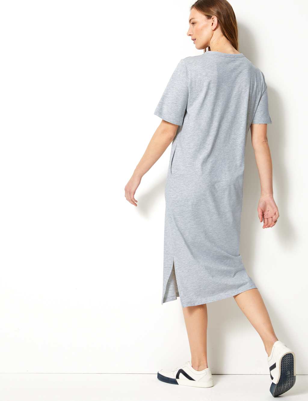 Pure Cotton T-Shirt Midi Dress 4 of 4