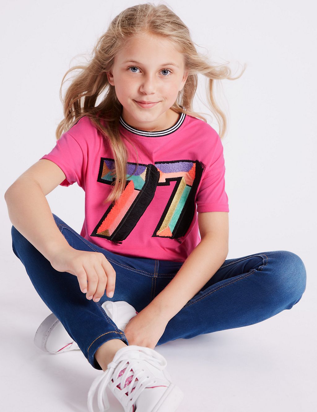 Pure Cotton T-Shirt with StayNEW™ (3-16 Years) 3 of 3