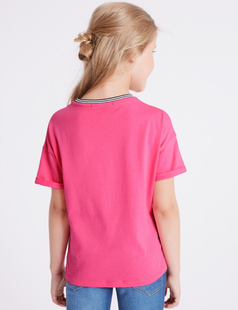 Pure Cotton T-Shirt with StayNEW™ (3-16 Years) 3 of 3