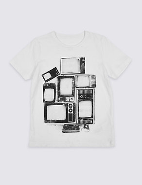 Pure Cotton TV Graphic Top (3-16 Years) Image 2 of 7