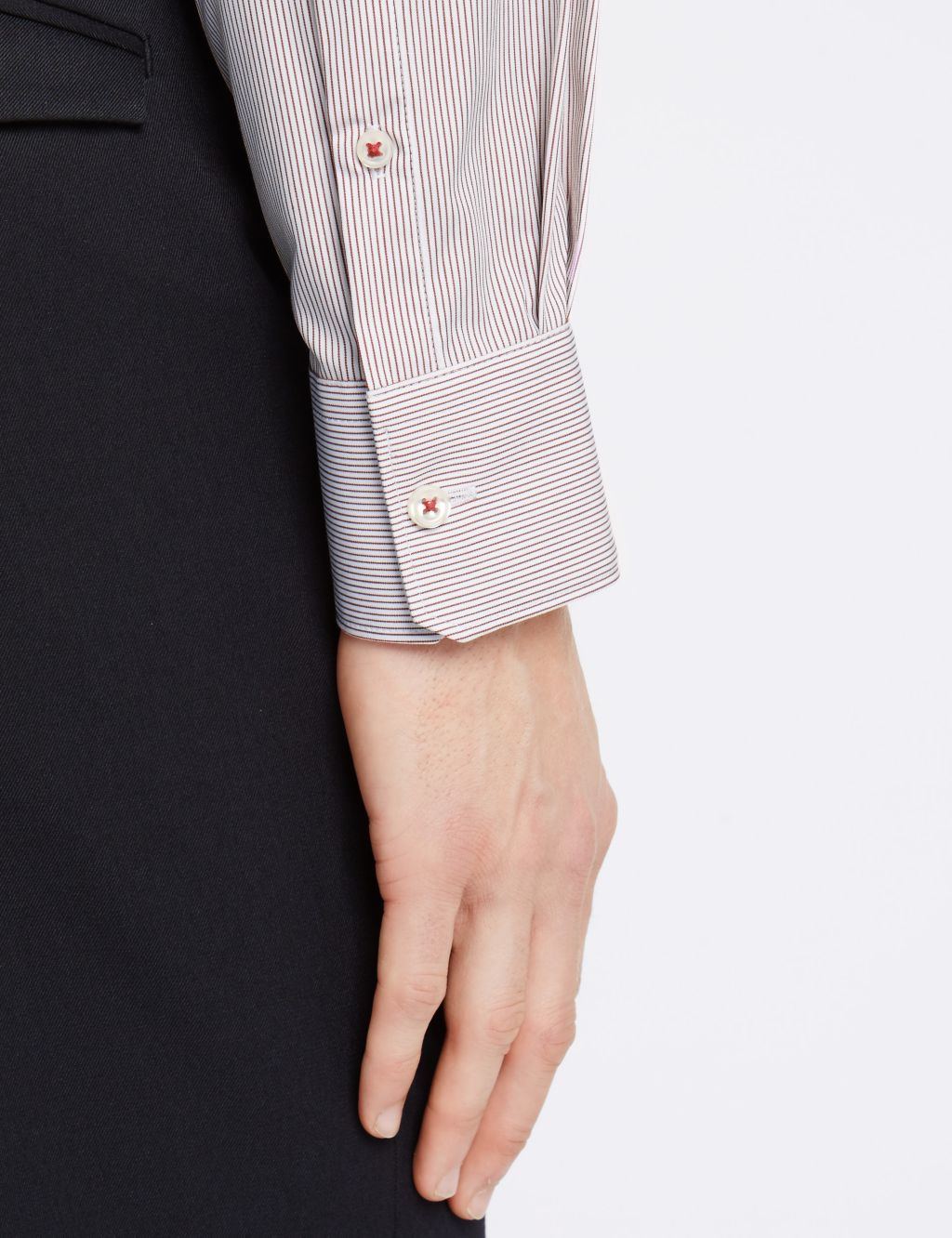 Pure Cotton Tailored Fit Fine Striped Shirt 5 of 5