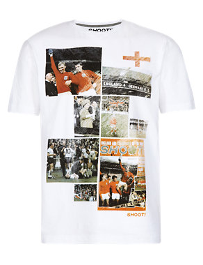 Pure Cotton Tailored Fit Football T-Shirt Image 2 of 4